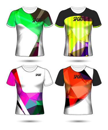 Set of soccer or football jersey template t-shirt style, Design your football club vector illustrationのイラスト素材