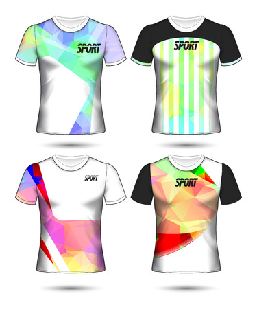 Set of soccer or football jersey template t-shirt style, Design your football club vector illustrationのイラスト素材
