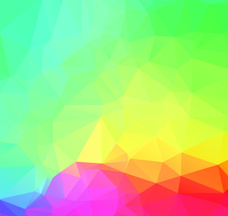 Vector, multicolor geometric background. Triangles, triangulation. Geometric mosaic, colored triangles, application in origami styleのイラスト素材