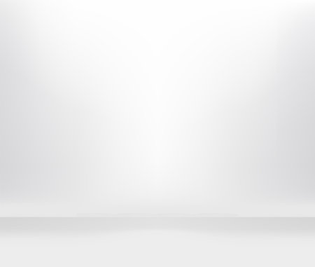 Empty white studio room with spotlight. 3d render illustration for presentationのイラスト素材