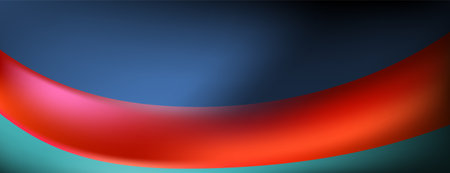 Abstract background - blue and red wavy lines in 3d style