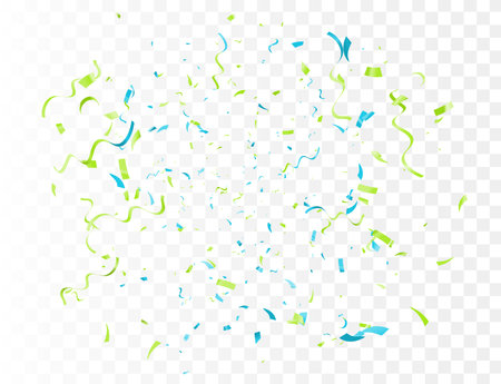 Celebration background with confetti and ribbons. Vector illustration.のイラスト素材