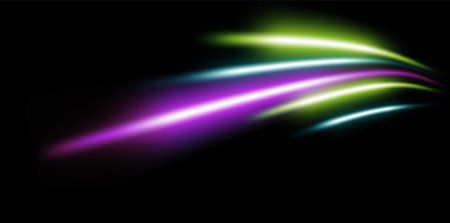 Abstract light high speed dynamic on black background vector illustrationのイラスト素材