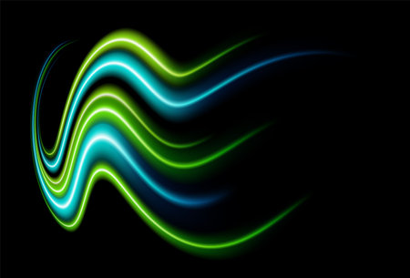 Speed motion on road at nightのイラスト素材