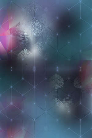 Black sky and pink colorful background designの写真素材