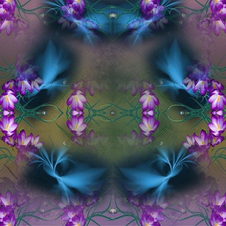 digital textille saree design and colourfull background with flowers and new styleの写真素材