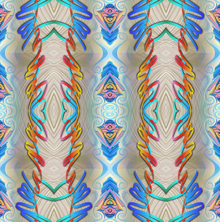 Digital textile saree design and colourfull backgroundの写真素材