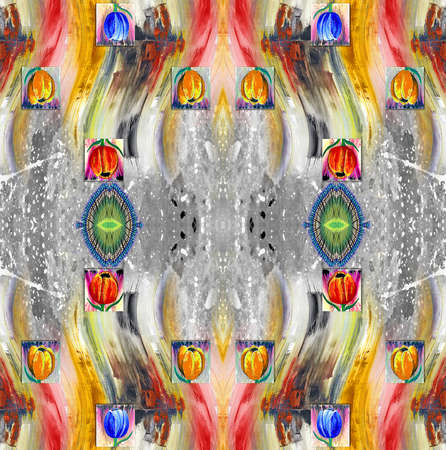 Digital textile saree design and colourfull background