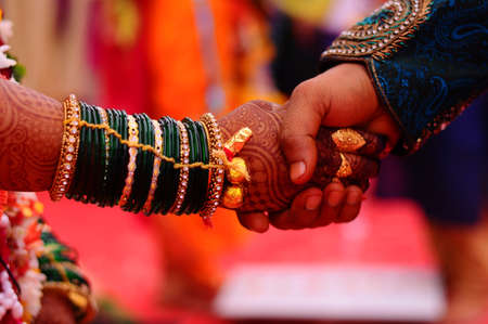 The tradition of getting married in Hindu religionの写真素材
