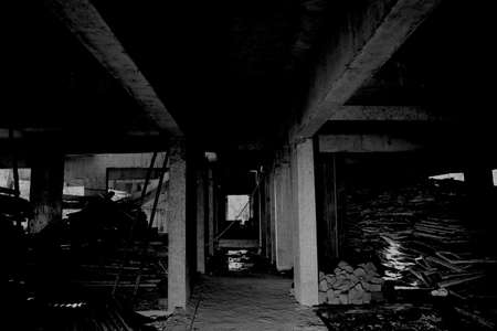 An under construction building by a imaginary viewの写真素材