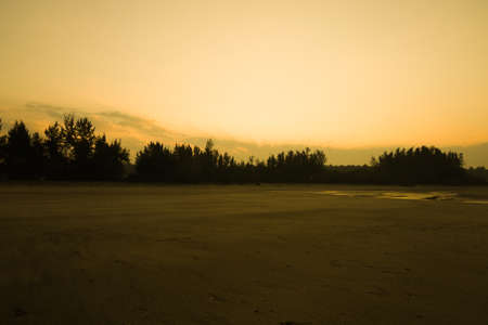 The Sunrise on a peaceful, Silent & empty beachの写真素材