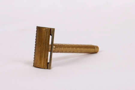 An old school shaving razorの写真素材