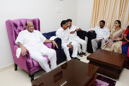 Nationalist Congress Party India supremo Sharad Pawarのeditorial素材
