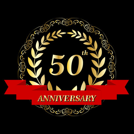 50th anniversaryのイラスト素材