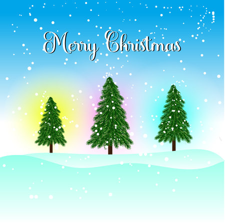 Merry Christmas posterのイラスト素材