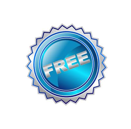 Free label. Free sticker. Free emblem.のイラスト素材