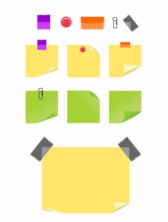 Set of sticky notes. Reminder. Memo.のイラスト素材