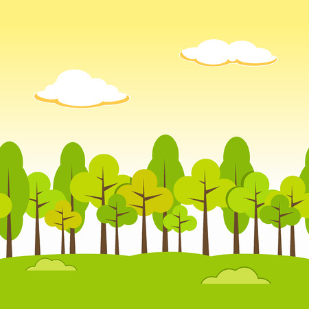 Landscape Seamless Background. のイラスト素材