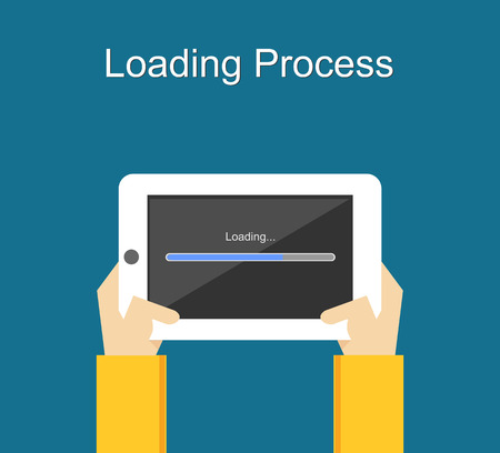 Loading process concept illustration.のイラスト素材