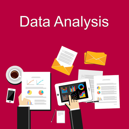 Data analysis illustration. のイラスト素材