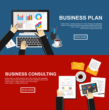 Banner for business plan and business consulting. のイラスト素材