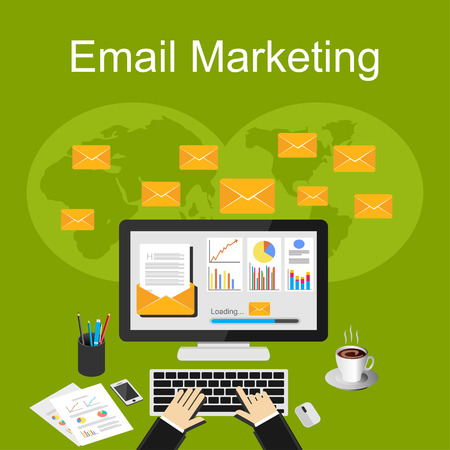 Email marketing illustration.のイラスト素材