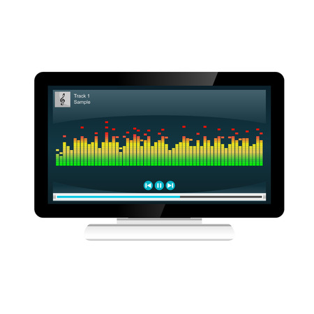 Illustration concept for music player, media player.のイラスト素材