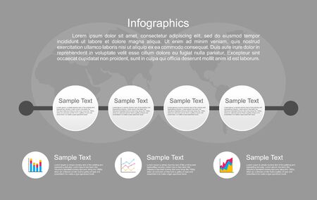 Infographics vector design template. Timeline progress steps.のイラスト素材