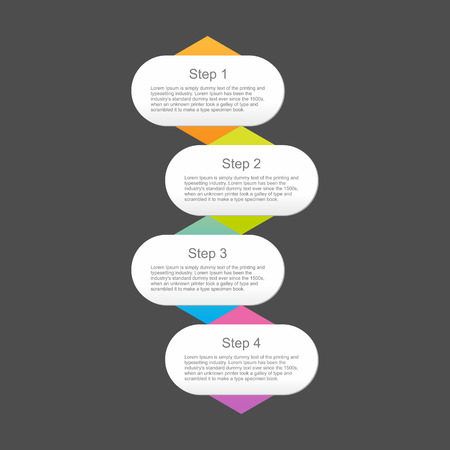 Progress steps infographics design template.のイラスト素材