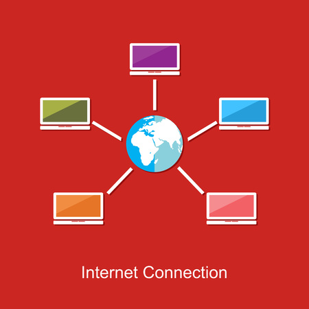 Internet connection concept illustration.のイラスト素材