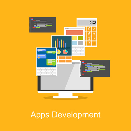 Apps Development concept illustration.のイラスト素材