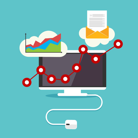 Business advertisement or business growth concept illustration.のイラスト素材