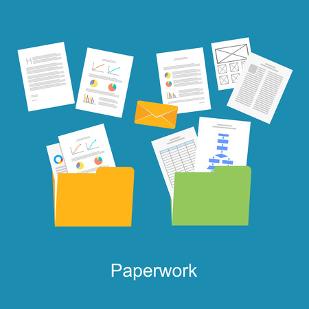 Paperwork, Documents icon.のイラスト素材