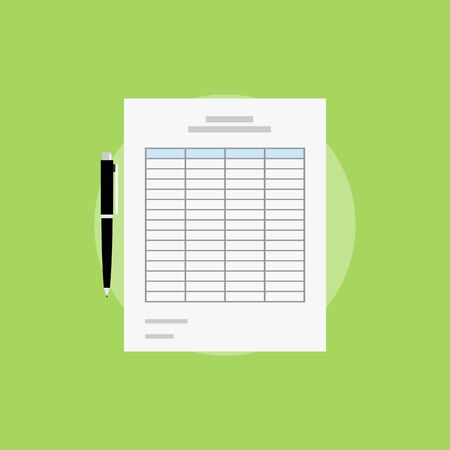 Spreadsheet icon design. Spreadsheet documents.のイラスト素材