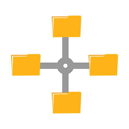 Folder sharing data. Folder backup.のイラスト素材
