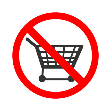 Stock vector of no trolley. Prohibition for using trolley.のイラスト素材