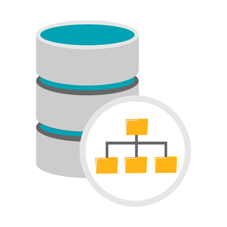 Database management icon. Database architecture symbol.のイラスト素材