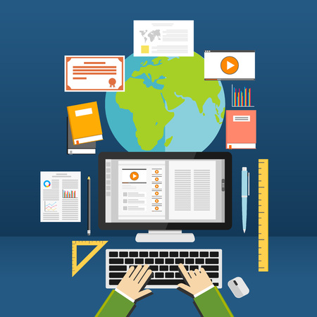 Online learning.のイラスト素材