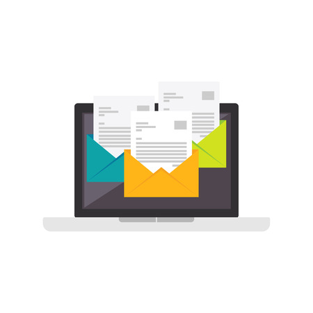 Email icon. E-mail flat designのイラスト素材