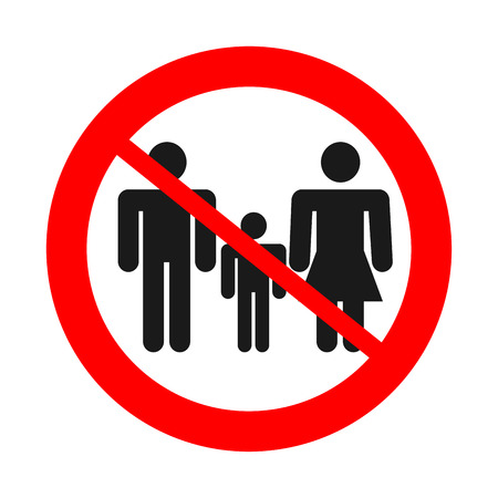 No family sign. No kids.のイラスト素材