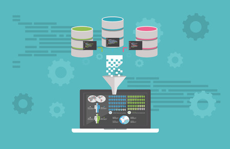 Data mining. Business intelligenceのイラスト素材
