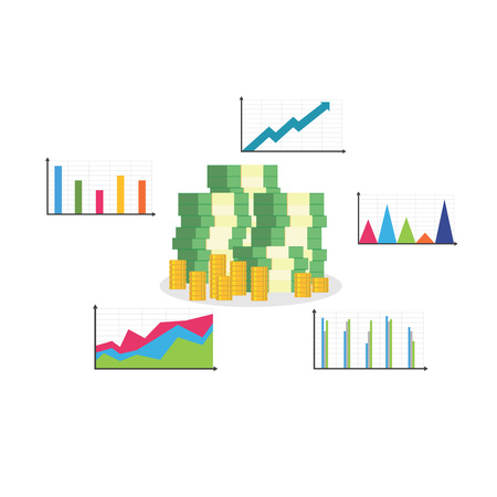 Invest, business, start up concept. Business growth analyticsのイラスト素材