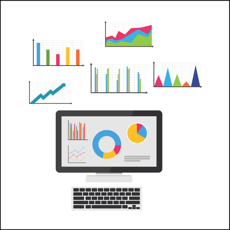 Business intelligence. Business analytics. Business toolsのイラスト素材