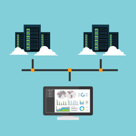 Integrated system. Decision support system. Business intelligence system concept.のイラスト素材