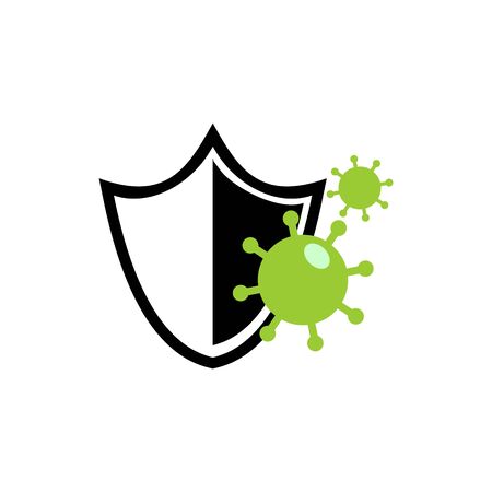 Virus Prevention illustration. Corona Virus Prevention, Global Spread, and Concept of Icon of Stopping Virus.のイラスト素材