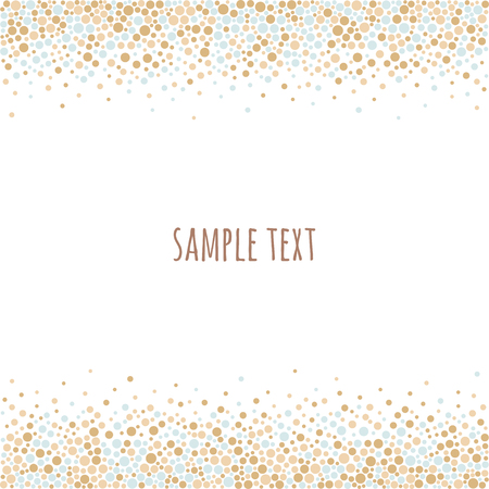 Dotted pattern with space for text. Spots or dots of various size. Vector abstract background.のイラスト素材