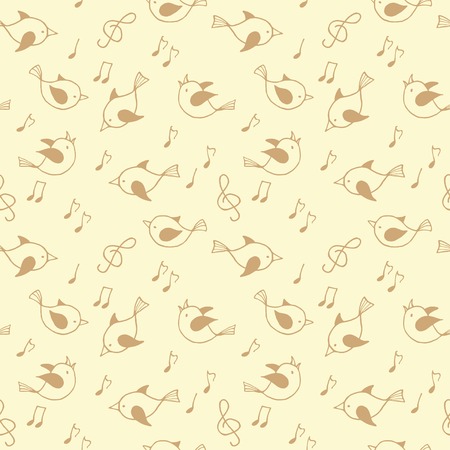 Seamless pattern with cute  birds. Vector illustation.のイラスト素材