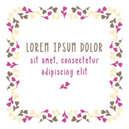 Square frame pattern with space for text. Suitable for greeting cards, book covers or invitations. Vector template.のイラスト素材