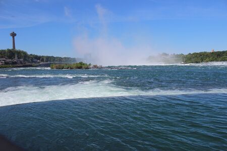 Niagara fall, the largest waterfall in Canadaの写真素材