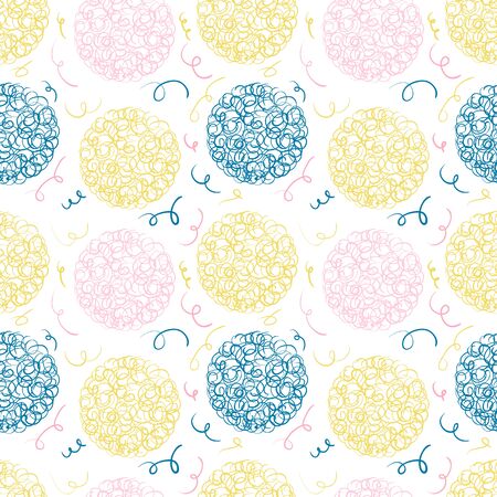 Colorful doodle pattern.のイラスト素材